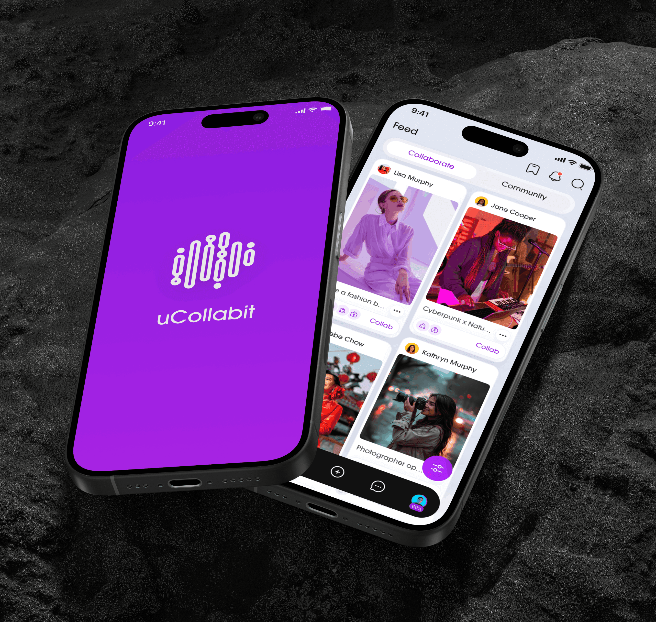uCollabit mobile app interface